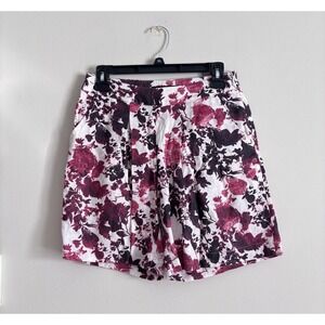 Peruvian Connection Shorts Womens Small US 2 Floral Red Purple Boho Festival